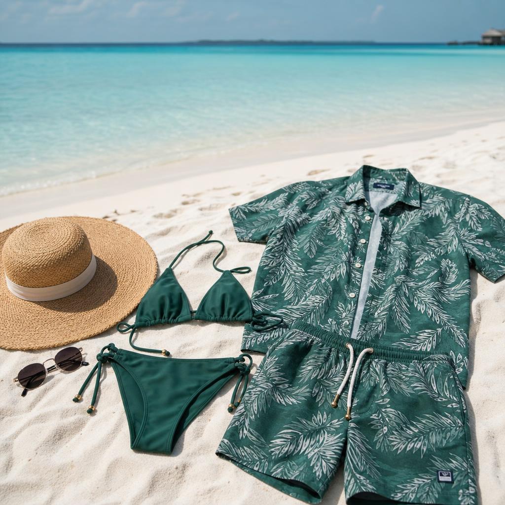 Matching beachwear