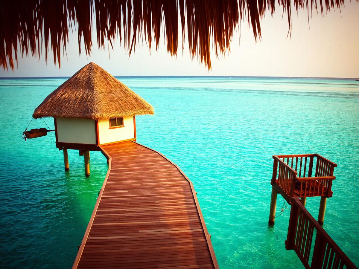 A night in an overwater villa