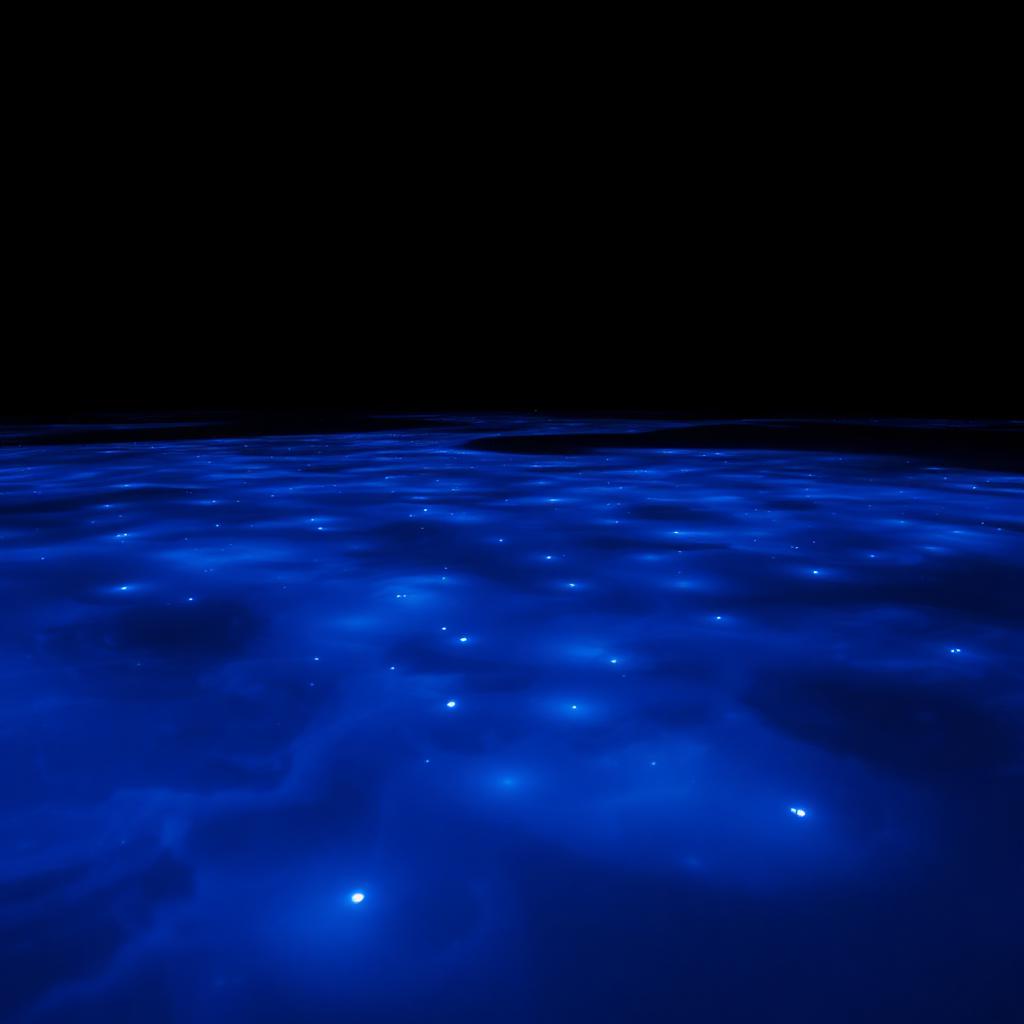 Glowing beach walk