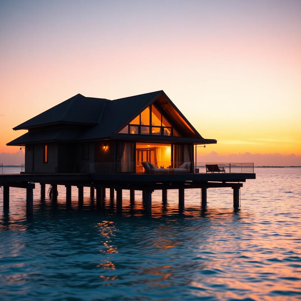 A night in an overwater villa